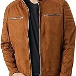 Men's Suede Faux Leather Jacket-picture-37