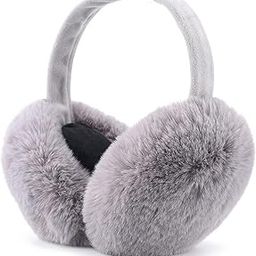 Ear Muffs for Women - Winter Ear Warmers - Soft & Warm Cable Knit Furry Fleece Earmuffs - Ear Covers for Cold Weather-image-54
