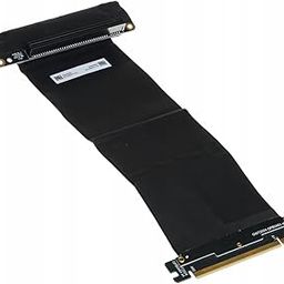 SaiRetail.Com PCIE 3.0 16x High Speed Flexible Extender Riser Cable Card Extension Port Adapter 300mm (90 Degree Angle Black, 30 CM) MSI P/N: K1C-1164004-V03-21