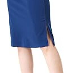 Solid High Waist Bodycon Pencil Slit Skirt for Women | Elastic Waist with Knee Length Side Slit Skirt Elegance for Women's Casual & Formal wear-image-73
