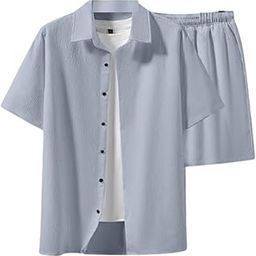 DHOLAKIYA Empire Vibe Men's Co-Ord Set with Shirt and Shorts – Comfortable Nightwear, Loungewear & Travel Outfit-image-52