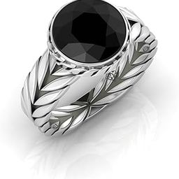 Men's Silver 925 Rings, Pure Silver 925 Rings, Black Onyx Rings (Draco Black Onyx)-image-36