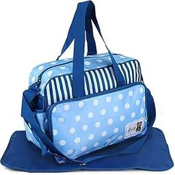 PACKNBUY Unisex Baby Diaper Bag For Mother For Travelling With Mat (Blue)-52