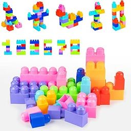 RATNA'S Giant Blocks 30 pcs Plastic Preschool Building Blocks for Toddlers-0