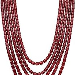 5 Layered Traditional Gold Plated Dulha Moti Mala with Beaded Maharaja Haar/Groom Necklace For Men-image-8