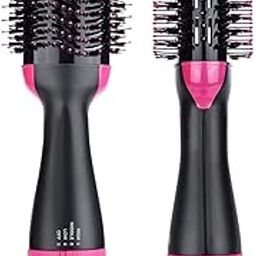 Hair Dryer and Styler Comb Electric Blow Curler Straightener Volumizer Oval Portable Salon Straitner for Women, Hair cutler, Hair comb (1000 Watt, Black)-picture-29