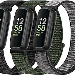 WNIPH Nylon Bands Compatible for Fitbit Inspire 3/Inspire 2/Inspire/Inspire HR/Ace 3/Ace 2 Bands, Breathable Sport Replacement Straps Soft Adjustable Solo Loop Nylon Wristband for Women Men Kids-12