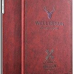 ProElite Deer Flip case Cover for Realme Pad 10.4 inch, Wine Red-11
