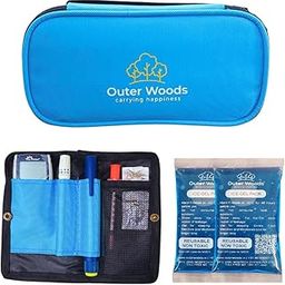 Insulin Cooling Travel Pouch with 2 Ice Gel Packs – Blue | Portable Insulin Carrier Bag for Diabetics | Keeps Insulin Cool for 6-8 Hours | Compact Insulin Cooler Case for Travel | Holds Insulin Pens, Vaccine Bottles, and Medication-image-7
