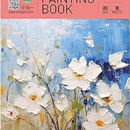 Anupam Canvas Pad Acrylic Gesso Primed Acid Free 400Gsm 10 Sheets for Acrylic Painting and Oil Painting (A5)-image-54