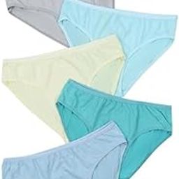 Solid Cotton Bikini Panties for Women - Combo Set of 5 Hipster Panty-image-31