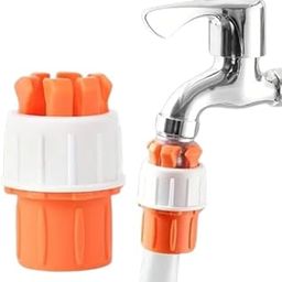 (Pack of 2) Multifunction Faucet Tight Pipe Connector, Tight Connector Universal Adapter Coupling Mesh Water Pipe Fitting, Hose Connection Hard Pipe Quick Nozzle Water Pipe Connector-picture-2