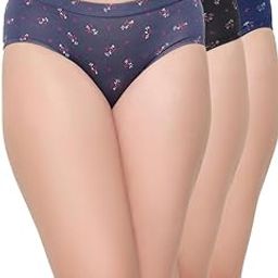 Women's Pack of 3 Polyamide Medium Waist Outer Elastic Hipster Panty-image-33