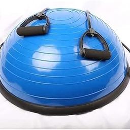 AHC Mart Half Balance Ball for Exercise with Resistance Bands and Foot Pump, Inflatable Yoga Balance Ball for Home Gym Workouts-image-107