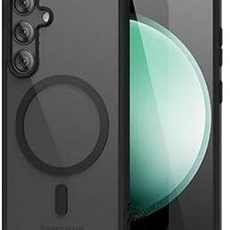 SHINESTAR Clear Case for Samsung Galaxy S23 FE 5G Compatible with Magnetic Charging- Premium Transparent Protective Cover with Enhanced Durability - Sleek and Slim Design - Black Magsafe-14