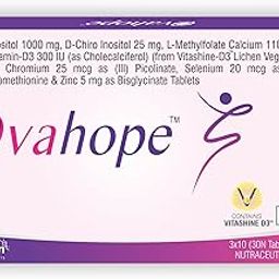 Trexgen-OVAHOPE - Complete PCOD/PCOS & PMS - PMDD Management for WOMEN with Myo-Inositol 1000mg (MYO), D-Chiro Inositol 25mg, L-Methylfolate, Vit. D3, Chromium, Selenium & Zinc - 30 Tablets-65