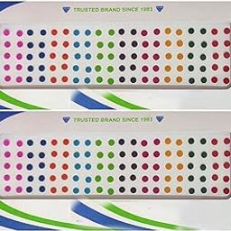 DeLegarde™ Traditional Round Bindis Tikka for Girls Bindi Women Ladies (Multi Colour) Size 4mm 2 Pack-image-10
