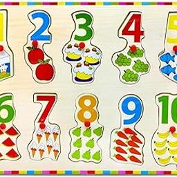 ArtSpark Learning Educational Board for Kids with Knobs - 123 Learning Board, Wooden Colorful Trays, Educational Wooden Board Tray, Size- 30 X 22 CM-image-4
