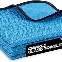 VIKING Glass Microfiber Cleaning Cloth for Car and Home, Glass Towels for Mirror, and Picture Frames, and Car Detailing Kit, 16 inch x 16 inch, Blue, 4 Pack-image-40
