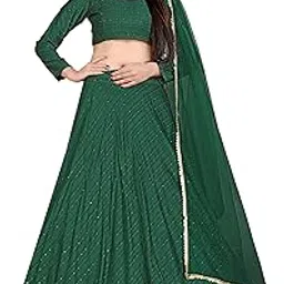 payu Women's Designer Cotton Semi-Stiched Lengha Choli Duppata-picture-44