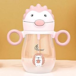 R for Rabbit Spikey Premium Baby Straw Sipper with Anti Gravity Ball | Zero Spill Sippy Cup with Soft Silicone Straw BPA Free & Non Toxic Leak Proof for Kids 9+ Months - (320 ml, Peach Pink)-74