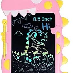 RASHVIKA Writing Tablet LCD Screen and Stylus Pen for Writing Pad for Drawing, Playing, Handwriting Gifts for Kids & Adults (Pink Dino)-21