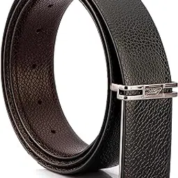 gil Men's Classic Formal/Casual Leather Belt- Imported Genuine Italian Leather Belt, 34 mm (Pack of 1) (Black, KenyaSS)-picture-2
