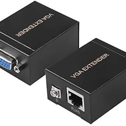 jhoomazy® One Pair 60M VGA Extender Female To Lan Cat5 Cat5e Cat6e RJ45 Ethernet Female Adapter Amplifier VGA Extender.-11