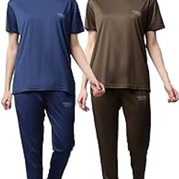 mack jonney Dryfit Lycra Solid Tracksuit Co-ord Sets for Women (Pack of 2)-DRYFIT_T_D10_BLU_OLV_004-P-picture-6