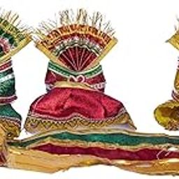RealCraft; INSPIRING LIFES Beautiful Traditional Dress Set for 6-Inch Jagannath Idol – Multicolour Pagadi & Vastra Outfit for Lord Jagannath (Pack of 1)-picture-25