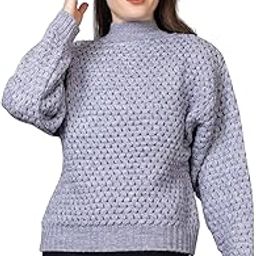 Women’s Pullover Sweater Relaxed Fit for Winter Wear | Full Sleeve | 100% Wool | Latest Stylish Sweater Crafted with Comfort Fit for Winter Wear-image-7