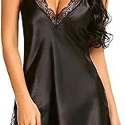 V-Neck Babydoll Nightwear for Women II Elegant Dress with Adjustable Straps II Lace Nightwear with Matching G-String-image-108