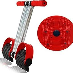 Shopeleven Tummy Twister & Tummy Trimmer Combo - Complete Home Gym Kit for Abs Workout (Red)-9