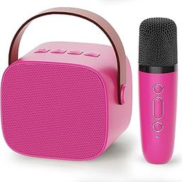 Kingci Mini Karaoke Machine, with Wireless Microphone for Kids Adults Age 4-12 Girls, Birthday Toy Gift for Girls Boys Ages 4 5 6 7 8 9 10 12+ Year Old Christmas Party-28