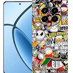OggyBaba Sticker Bombing Realme P1 pro Mobile Back Skin Rear Screen Guard Protector Film Wrap (Coverage - Back+Camera+Sides)-picture-19