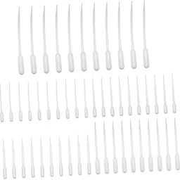 TOPPERFUN 50pcs Essential Oil Dropper Long Mouth Pipettes for Lotion Ear Dropper for Serum Bottles Craft DIY for School-image-1