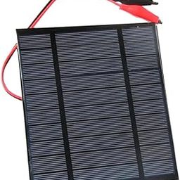 5V/2.5W Solar Pannel Battery Charger Small Alligator Clips High Efficiency for Car Campers Boats|Consumer Electronics|Multipurpose Batteries & Power|Battery Chargers-10