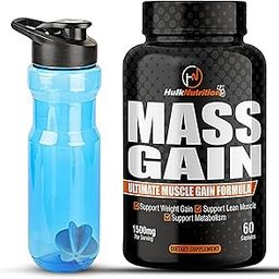 HulkNutrition Bulk Gain Mass & Weight Gainer Capsule for Fast Weight & Muscle Gain, Muscle Building Weight Lifters Supplement for Muscle Growth, Stamina & Strength, Men & Women - 60 Cap. | Free Shaker-image-78