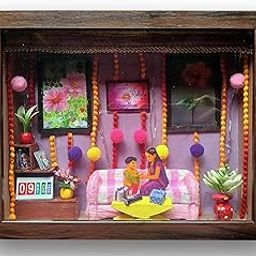 The Dhruvyansh Art-3D Miniature Photo Frame, Decorative Wood Frame with Glass Cover, 25.4 x 20.32 cm, Wall Mount, Brown For Rakhi (Without Light, Brown, 8X10)-image-73