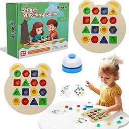 Kidology Geometric Shape and Color Matching Puzzle Board Game with Bell for Kids 3+ Years | Sensory Educational, Fun and Learning Toy for Children | Ideal for Gifting-image-92