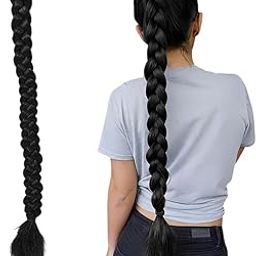 VIVIAN Cold Fusion Hair Extension Styles Parandi Hair Extension Synthetic Parandi Choti For Women (Pack Of 1, Black)-image-24