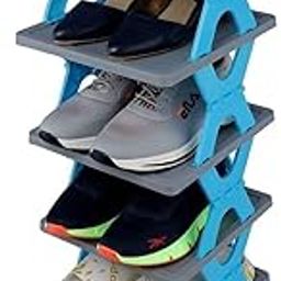 ABTER 6-Layer Foldable Shoe Rack Stand – Collapsible Door, Adjustable Plastic Shelves – Portable, Space-Saving Shoe Organizer for Home and Office-image-10