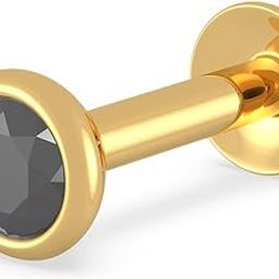 Yellow Gold Nose Pin for Women 22 k | 22k BIS Hallmark (916) Nose Stud for Women and Girls with Piercing-35