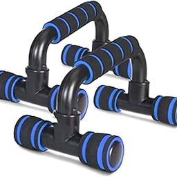 Push Up Bars with Foam Grip, Home Workout Equipment, Black and Blue-28