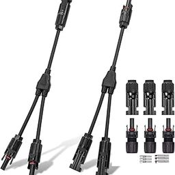 ABONIX MC4 Solar Connector Y Branch Connector with MC4 Connector Pair for Parallel Connection Between Solar Panels |Color Black| (Pack of 1+3 Pair Set)-image-9