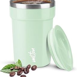 MILTON Cool Touch Deccan Coffee Mug 350 Double Walled 330 ml Inner Stainless Steel Tea Mug with Lid, Coffee Mug Travel Tea Cup, Black Coffee, Tea Cup Single, Aqua Green-image-69