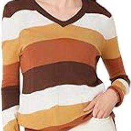Women's Striped Regular Fit Pullover Sweater-image-65