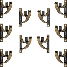 Ferio Artistic Curtain Brackets for Modern Home and Window Fitting Ideal for 1 inch Curtain Rod for Window and Door Rod Holder Accessories for Home Improvement (Antique Brass, Pack of 10)-picture-32