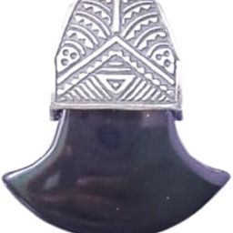 Tuareg Axe Style Pendant With Black Onyx Pendant In Sterling Silver-image-25