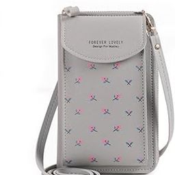 MOCA Girls Women's wallet sling bag for with Mobile Cell Phone holder Pocket Wallet Hand Purse Clutch Crossbody Sling Bag with Mobile Cell Phone wallet for Women Womens Girls (Grey)-picture-41